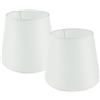 Eastlion 2 paralumi E14/E27 per lampade da tavolo, lampadari di cristallo, paralumi superiori, 15 cm x 17 cm x inferiore 22 cm, bianco