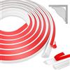 Chingcoo Modanature decorative flessibili, autoadesive per soffitto, 12 mm x 9 mm, in TPE, autoadesive, per bordi delle pareti, piastrelle