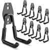 3-H Appendi Bici da Muro Garage 8 Pezzi, Supporto 3 Punti di Saldatura, Acciaio Inox Massiccio, Porta Bici Con Viti Ganci per Attrezzi, Scala