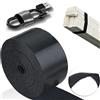 TEUVO Fascette Fermacavo, 60mm x 5M Ganci Non Adesivi Nylon Tagliabili Organizzatore Regolabili Lunghezza Riutilizzabili Gancio per Cavo Gestione, Cucire, DIY Artigianato Intorno a Home e Ufficio Nero