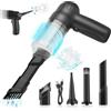 Viafexna Aspirapolvere Portatile, 6000Pa Aspirabriciole Senza Fili Potente Con Aspirazione, Soffiaggio, Gonfiaggio 3-In-1 Aspirapolvere Piccolo, Adatto per Auto, Casa, Capelli, Pulizia Della Briciole (A)