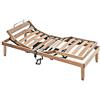 EVERGREENWEB MATERASSI & BEDS Evergreenweb - Rete Singola Elettrica 90x195 a Doghe in Legno Naturale ORTOPEDICA Alzata Motorizzata Base Letto o Materasso Rinforzata 4 zone Reclinabili Regolatori Rigidità 4 Piedi Smontabili OFFERTA