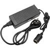 Riloer Convertitore di Tensione per Accendisigari Riloer da 220V a 12V, 10A 120W DC, Adattatore per Caricabatteria da Auto con Spina a 3 Pin