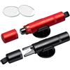 SUBRINGE 2 Pezzi Rompi Vetro Auto Emergenza 2 in 1, Taglia Cinture di Sicurezza e Rompivetro per Auto, con Vetro di Prova Incluso, per Fuga Emergenza in Car, Autobus, Camion e Altri Veicoli (Nero/Rosso)