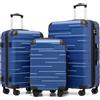 COOLIFE Set di 3 valigie, M+L+XL, guscio rigido in ABS, con lucchetto TSA
