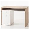 Composad | Scrivania della Linea GLOBO con 1 Cassetto, 1 Anta e 1 Vano, Scrivania Cameretta per PC Con Cassetti, (LxAxP) 110x76,70x60,20 cm, Colore Rovere e Bianco Laccato, Made in Italy
