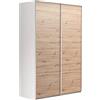 Composad | Armadio della Linea SYSTEMA, Armadio a 2 Ante Scorrevoli, Camera da Letto, (LxAxP) 150x223x67 cm, Colore Bianco e Rovere Oak Mielato, Made in Italy