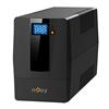 nJoy Horus Plus 600VA Gruppo di Continuità 360 Watt, Line Interactive, Onda Sinusoidale Simulata, Display LCD, Touch Screen, AVR, USB, 2 Uscite Shuko, Rj11 RJ45 In/Out, 1 Batteria - Garanzia 3 Anni