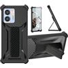 WIMSPEED Cover per Oukitel C36 (6.56 ) + Pellicola Vetro Temperato, con Rotazione 360° Supporto Anello, Ultra Sottile Morbido TPU Antiurto Trasparente Custodia per Oukitel C36
