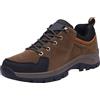 Generisch Scarpe da trekking da uomo, leggere, comode, da lavoro, per attività all'aria aperta, da trekking, scarpe da trail con lacci, per campeggio, escursionismo, marrone, 46 EU