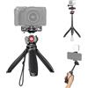 NEEWER TP38 Treppiede Telefono, 15 Asta da Selfie Estensibile+Portatelefono 2in1,Adattatore Action Cam Compatibile con Hero 12 11 10 9, Cavalletto Fotocamera da Viaggio con Testa Sfera 360° per Vlog