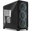 Fractal Design Meshify 3 XL Black RGB Tempered Glass Light Tint - Vetro Temperato RGB - Alta Ventilazione Gaming - Pannello Rete Frontale - Interno Spazioso - GPU fino a 512mm - Ventole incluse