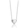 OROVI Collana Donna Oro Giallo 9KT Collana con Ciondolo con Cuore e Diamanti naturali 45 cm, gioiello anallergico confezionato in un elegante astuccio portagioie