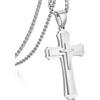 jiamiaoi Collana Con Croce Da Uomo Collana Con Croce In Argento E Acciaio Inossidabile Per Uomo Femme Catena da 24 Pollici