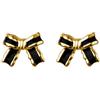 SLUYNZ Solid 925 Argento Sterling Nero Fiocco Orecchini Borchie per Le Donne Teen Ragazze Bowknot Stud Orecchini Nastro Bow Studs (0.9CM Studs-Gold)