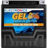 Electronicx YIX30L-BS GEL Batteria Moto 12V 29Ah 380A - Senza manutenzione, sigillata, a prova di perdite e robusta - per Harley, ATV, quad, scooter, jetski, motoslitte - potente e pronta all'uso