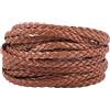 GORGECRAFT Corda Intrecciata in Pelle PU Intrecciata Bolo Piatta Piegata del Perù da 5 m con 3 Fili da 5mm in Similpelle per Lavori Fai da Te Intrecci Bracciali Cavigliere Collane Choker Gioielli.
