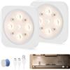 LROLTEF Luce LED Sottopensile Cucina - 4000K ricaricabile Luci con Sensore di Movimento - 600mAh Luce Armadio Lampada Dimmerabile per Cucina Scale Soggiorno Camere da Letto | 2 Pezzi