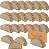 Fahibin 20 Pezzi Segnaposto Legno Forma Tronco, Supporto Numero Posto Titolare Portafoto, Posto Titolare Portafoto Decorazione Tavolo Memo Holder