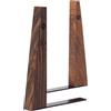 TILISMA Fermalibri in Noce per Mensole | Fermalibri in Legno per Mensole | Robusti Supporti per Libri, Fermalibri con Base in Metallo per Librerie | Eleganti Fermalibri Decorativi Si Posizionano