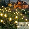 Cnulenzt Luci Solari Esterno，4 Pezzi-8LED Lampada solare lucciola, catena luminosa solare impermeabili, per Giardino,Patio,Cortili,Balcone Decorativo(Bianco Caldo)