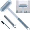 Orrdiffi Spazzola Pulizia Zanzariera 2 in 1 con Raschietto,Regolare: 44cm | 2 Piccole Spazzole per gli Angoli, Labbro in Silicone 14,3 cm, Foro per Appendere, per Zanzariere, Specchi, Finestrini Auto