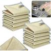 PEUTIER 10 Pz Strofinaccio Cucina, Panni per Strofinare Circularite Antigraffio Strofinaccio in Filo Metallico di Guscio di Cocco Asciugamano per Lavare i Piatti per Lavello Piano Cottura (Giallo)