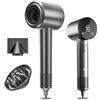 BAMCOO Phon Capelli Asciugacapelli Professionale Ionico 1500W per viaggio HD temperatura touch screen ionico 4 impostazioni di temperatura e 3 di velocità(Grigio)