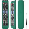 CTRLBETTER Custodia per telecomando in silicone compatibile con Samsung AA59-00790A AA59-00582A BN59-01198Q BN59-01198C TV telecomando copertura protettiva antiurto con cordino (Verde)