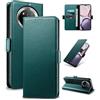Yunubeyii Cover Libro per Honor Magic 7 Lite - [Blocco RFID] Luxury PU Leather Portafoglio Card Holder Magnetic Phone Custodia con Kickstand, Cover Protettiva Antiurto, Verde