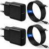 Locatis 25W Caricabatterie per Samsung, 2 Pack Caricatore USB C Rapido Caricabatteria con 2M Cavo Ricarica Rapida per Samsung Galaxy S25 S24 S23 S22 S21 S20 Ultra Plus/S24+/Note 20/S10/A73/A53/A16 USBC Presa