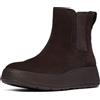 Fitflop Stivaletti Chelsea da donna in camoscio caldo con cuciture F-mode, Marrone cioccolato, 38.5 EU