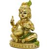 alikiki Statua di Krishna del Dio indù - Piccolo idolo indiano di Krishna Statuetta Home Office Mandir Temple Pooja Articolo India Murti Buddha Regali religiosi Scultura del Signore Krishna