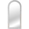 DRW Specchio da terra in legno MDF in bianco invecchiato 80x3x171cm