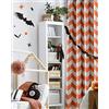 Melodieux Fashion Chevron Curtains for Living Room Dining Room, Darkening Blackout Grommet Top Window Drapes Soundproof Thermal Insulated for Bedroom, 96 Inches Long, 52 by 96 Inch, Orange (1 Panel)