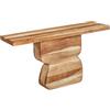 DRW Tavolo di pavimentazione in Legno Naturale 130 x 40 x 70 cm, Multicolore, Medidas: 130x40x70cm