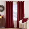 StangH Theater Velvet Curtains Red - Winter Season Decor Soft Thick Velvet Drapes Sunlight Dimming Privacy Protect Panels for Master Bedroom/Halloween, 52 x 84 inches, 2 Panels