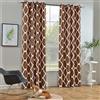 Melodieux Moroccan Fashion Room Darkening Blackout Curtains for Living Room Grommet Top, 52 by 96 Inch, Coffee (1 Panel)