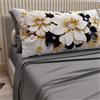 PETTI Artigiani Italiani - Lenzuola in Cotone con Federe in Stampa Digitale, Matrimoniale Maxi, Completo Lenzuolo Sopra e Sotto con Angoli, Ceramic Grigio Scuro, 100% Made in Italy