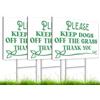ULVEOL Confezione da 3 cartelli con picchetto, con scritta Please Keep Off Grass - No Dog Poop Signs for Yard Outdoor - Pick Up After Your Dog Sign - No Pets No Dogs Allowed or Keep Dogs Off Lawn Signs with