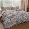 PETTI Artigiani Italiani - Set Copripiumino Matrimoniale Maxi 240x220 cm (2 Federe 80x80 cm Incluse), Parure Copripiumino Microfibra con Stampa Digitale Floreale 17 02 - Made in Italy