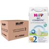 HiPP Latte Liquido 2 Confezione in Cartone, di Proseguimento, Latte per Neonati Liquido, dal 6° Mese Compiuto, 12 Confezioni da 500 ml, Hipp 2 Combiotic