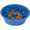 Leash Boss Leashboss Slow Feed Dog Bowl for Raised Pet Feeders - Maze Food Bowl Compatible with Elevated Diners (1.5 Cup - 6-6.25 Inch Feeder Holes, Blue)