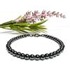 Bundela Gems Bracciali da donna sicuri con perline ematite delicata liscia e pietre prezio...