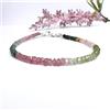 Bundela Gems Bracciali da donna naturali multi tormalina sfaccettate Rondelle perle pietre...