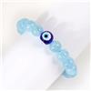 Bundela Gems Bracciali da uomo e donna A++ Evil Eye Aquamarine lisci rotondi con perline 6...
