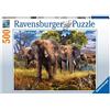 Ravensburger - Puzzle Famiglia di Elefanti, 500 Pezzi, Idea regalo, per Lei o Lui, Puzzle Adulti