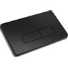 Generico Placca di attivazione comando Pulsante di scarico Accessorio per cassetta WC Compatibile con Geberit Sigma01, UP300 e UP320, funzione a doppio scarico(Nero con bordo nero)