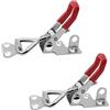 Lahviuu Morsetto a Levetta,2 pcs Morsetto Piccolo Interruttore Chiusura a Leva Blocco Leva Chiusura a Scatto Morsetti a Ginocchiera Fibbia In Metallo, per Armadi, Porte e Finestre, Scatole