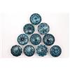 KNOBSWORLD Xfer - Pomelli in ceramica a forma di fiore, in stile vintage, per porte, armadi, cassetti, credenze, 10 pezzi, colore: verde acqua